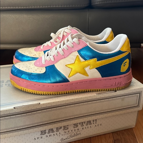 Vintage BAPE Blue Pink Sneakers